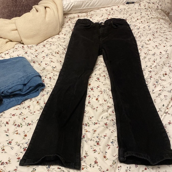 Zara full length black flare jeans - Picture 4 of 4